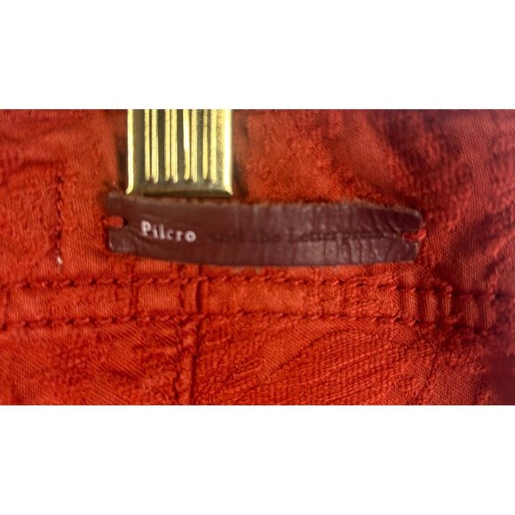 Pilcro & The Letterpress Rust High-Rise Skinny Pants Size 29 Textured Floral - Picture 5 of 8